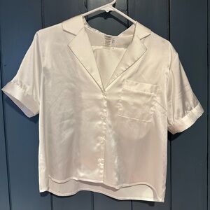 Lulus White Satin Pajama Set. Size Small. Bridal Pajamas.